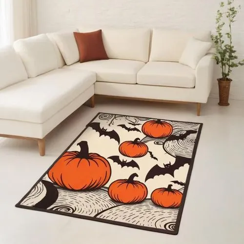 candy corn pattern,autumn decor,rug,decorative pumpkins,seasonal autumn decoration,autumn decoration