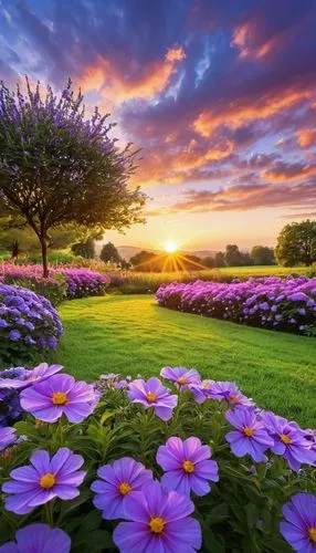 splendor of flowers,blanket of flowers,field of flowers,flower in sunset,colorful flowers,purple landscape,flower field,sea of flowers,blooming field,flowers field,flower meadow,flower background,flowering meadow,spring nature,flower garden,meadow landscape,cosmos flowers,beautiful landscape,beautiful flowers,colors of spring,Photography,General,Realistic