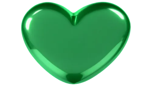 Green heart, love symbol, shiny surface, rounded shape, soft glow, delicate texture, ornate details, solo object, centered composition, pastel green color, subtle shading, HD resolution, transparent b