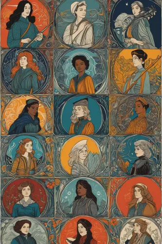 mucha,glass signs of the zodiac,fairy tale icons,signs of the zodiac,zodiacal signs,zodiac,zodiac signs,alfons mucha,fairytale characters,zodiac sign,art nouveau,biblical narrative characters,astrology signs,apollo and the muses,birth signs,art nouveau design,women's novels,wind rose,greek mythology,art nouveau frames,Illustration,Black and White,Black and White 15