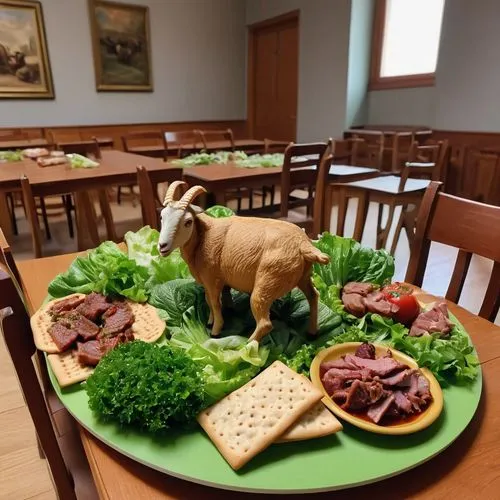 hors d'oeuvre,hors' d'oeuvres,goat-antelope,dinner tray,deer sausage,food presentation,food table,venison,crudités,salad bar,charcuterie,salad plate,meat carving,dinner,easter lamb,lamb meat,czech cuisine,domestic goat,passover,dinner party