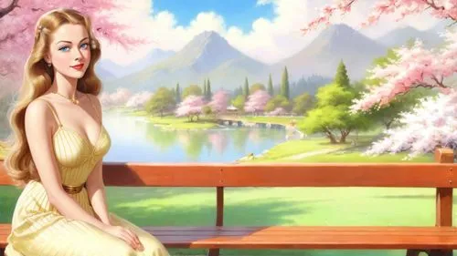 japanese sakura background,spring background,springtime background,golf course background,landscape background,cartoon video game background