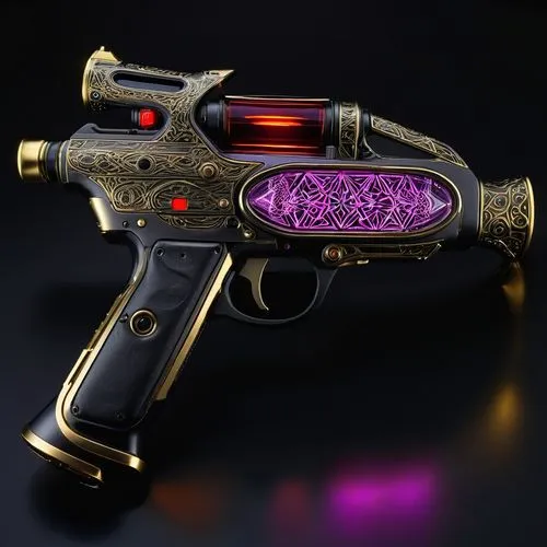 alien weapon,hawkmoon,grafer,vintage pistol,raygun,mida,vanu,core shadow eclipse,uv,galaxity,carbine,popgun,glitzier,blaster,syglowski,astrascope,blacklight,anodized,black light,zapper,Photography,Fashion Photography,Fashion Photography 21