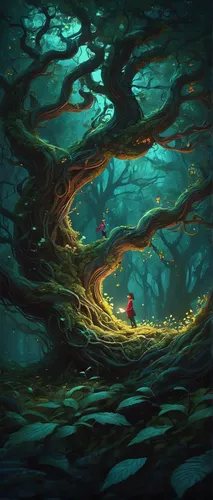 crooked forest,red riding hood,forest of dreams,little red riding hood,fairy forest,elven forest,forest tree,the forest,enchanted forest,magic tree,forest path,tree grove,fantasy picture,haunted forest,forest floor,forest,forest glade,red tree,druid grove,old-growth forest,Conceptual Art,Fantasy,Fantasy 14