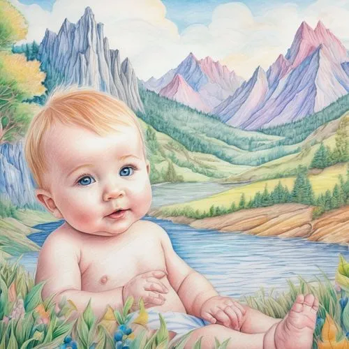 watercolor baby items,colored pencil background,infant,oil painting on canvas,mountain scene,oil painting,child portrait,children's background,oil on canvas,diabetes in infant,watercolor background,landscape background,crayon colored pencil,chalk drawing,colored pencil,nursery decoration,mountain spring,art painting,baby frame,color pencil,Conceptual Art,Daily,Daily 17