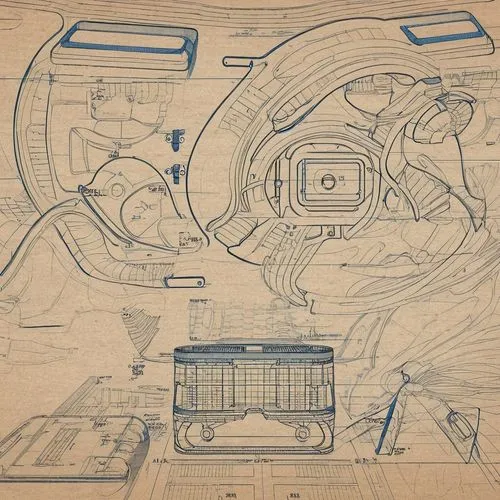 a drawing of an engine from a type of vehicle,blueprints,blueprint,schematics,floor plan,wireframe graphics,spaceship interior,floorplans,floorplan,sedensky,sheet drawing,wireframe,blueprinting,archig