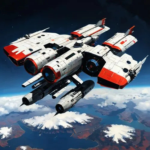 fast space cruiser,cargolifter,fdl,skybolt,spaceplanes,battlecruiser,tarmiyah,spaceshiptwo,container freighter,spaceplane,greater crimson glider,ordronaux,thunderjet,starfighter,interceptor,jetfire,gradius,orbiter,ramjet,space station,Conceptual Art,Sci-Fi,Sci-Fi 01