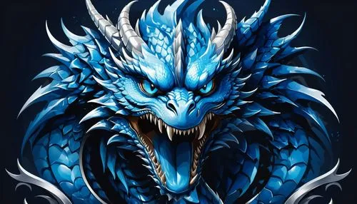 powerful blue dragon,blue eyes its scales shimmering in the moonlight. The dragon's eyes are fixed on the throne, and its roar echoes through the stadium when flying over,dragon design,saphira,drakon,