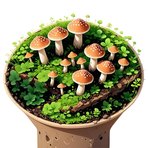 mushroom landscape,mushroom island,toadstools,mushrooms,forest mushrooms,club mushroom,Unique,3D,Isometric