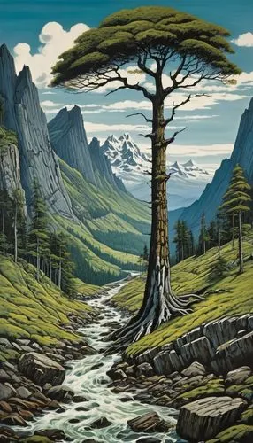 realistic earth, terrestrial planet, blue atmosphere, white fluffy clouds, green forests, vast oceans, snow-capped mountains, rocky terrain, misty valleys, ancient trees, sprawling roots, detailed tex