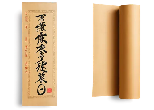 Ancient scroll, unrolled, parchment paper, golden ink, intricate calligraphy, Chinese characters, ornate borders, soft lighting, warm color tone, 3/4 composition, shallow depth of field, cinematic lig