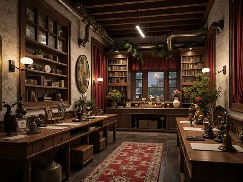 apothecary,scriptorium,reading room,apothecaries,old library,inglenook,bibliotheca,study room,bookshop,victorian room,herbology,bookcases,bookshelves,dictionarium,bookstore,celsus library,bibliotheque,schoolroom,library,enoteca