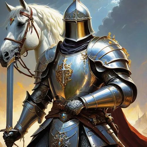 knight armor,peredur,arthurian,cuirassier,cataphract,knight,crusader,paladin,knightly,elendil,cavalries,joan of arc,cavalrymen,armored animal,cavalry,garrison,hussar,knighten,knight tent,cataphracts,Illustration,Realistic Fantasy,Realistic Fantasy 03