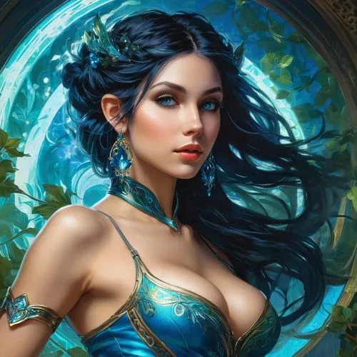 fantasy portrait,sirena,fantasy art,inara,fantasy picture,blue enchantress,Conceptual Art,Fantasy,Fantasy 05