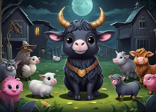 farm animals,cow-goat family,barnyard,ruminants,farm animal,ruminant,cow herd,livestock,moo,farmyard,cow icon,mother cow,horns cow,bovine,the black sheep,game illustration,holstein cattle,cow,horoscope taurus,goatflower,Conceptual Art,Fantasy,Fantasy 34