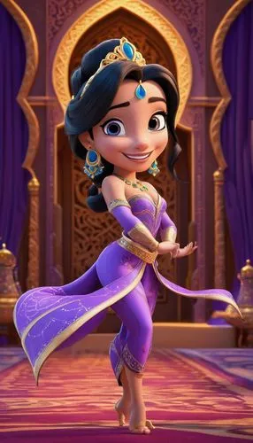 aladha,aladin,mulan,jasmine,tiana,aladdin,princess sofia,elsa,princess anna,oriental princess,rem in arabian nights,radha,jasmine blossom,ethnic dancer,disney character,hula,rapunzel,jaya,arabian,rosa 'the fairy,Unique,3D,3D Character