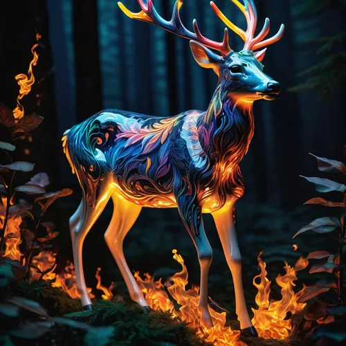 glowing antlers,deer illustration,european deer,deer,forest animal,male deer,deer drawing,stag,dotted deer,whitetail,fawns,manchurian stag,gold deer,young-deer,deers,winter deer,pere davids deer,forest animals,woodland animals,whitetail buck,Photography,Artistic Photography,Artistic Photography 02