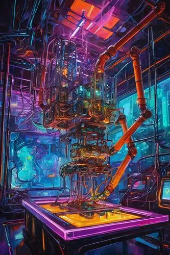 sci fi surgery room,cyberpunk,trip computer,computer art,cyberspace,cyber,scifi,computer room,futuristic landscape,sci - fi,sci-fi,connections,computer,cyclocomputer,ufo interior,voltage,futuristic,sci fiction illustration,refinery,mechanical,Conceptual Art,Oil color,Oil Color 20