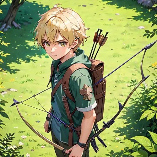 field archery,link,archery,robin hood,darjeeling,archer,meteora,adventurer,hiker,leo,farmer in the woods,wander,mountain guide,game illustration,hunter,in the field,male elf,forest man,cg artwork,the wanderer,Anime,Anime,Traditional