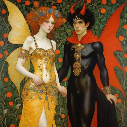 burlesques,bakst,beltane,schiaparelli,rathmann,adam and eve,fauns,garamantes,eckmann,safronov,viveros,angel and devil,lathrop,meyerhold,dieckmann,klimke,companias,vivants,klimts,tretchikoff,Art,Artistic Painting,Artistic Painting 32