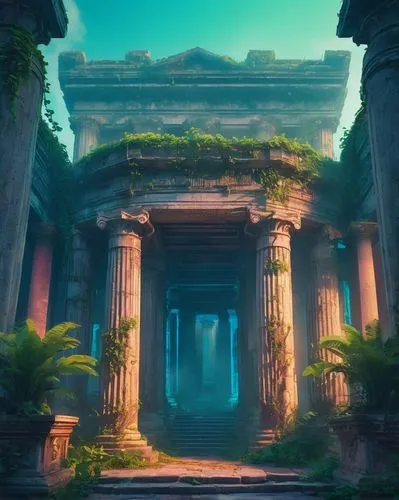 artemis temple,ancient city,ancient,ruins,mausoleum ruins,the ancient world,pillars,ancient buildings,karnak,ancient ruins,necropolis,greek temple,egyptian temple,panagora,colonnaded,entrada,poseidons temple,scythopolis,ancient house,ruin,Conceptual Art,Sci-Fi,Sci-Fi 27