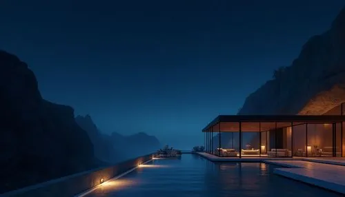 amanresorts,infinity swimming pool,pool house,at night,malaparte,anantara,nightscape,dunes house,spa,santorini,musandam,night view,capri,luxe,cabana,roof landscape,shangri,luxury hotel,cabos,night image,Photography,General,Realistic