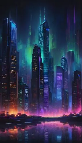 cityscape,cyberpunk,city skyline,futuristic landscape,fantasy city,metropolis,colorful city,city at night,city cities,skyscrapers,cities,dystopian,the city,black city,skyline,city,city blocks,evening city,shanghai,futuristic,Conceptual Art,Oil color,Oil Color 10