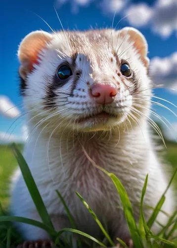 ferret,mustelid,polecat,weasel,common opossum,black-footed ferret,virginia opossum,mustelidae,opossum,long tailed weasel,possum,suricata suricatta,stoat,striped skunk,mammal,whiskers,madagascar,aye-aye,animal mammal,lun,Art,Classical Oil Painting,Classical Oil Painting 27