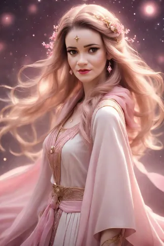 rosa 'the fairy,fantasy woman,fantasy portrait,celtic woman,rosa ' the fairy,rapunzel,zodiac sign libra,fantasy picture,fae,fairy tale character,fairy queen,horoscope libra,princess sofia,libra,barbie,fantasy girl,faerie,mystical portrait of a girl,pink background,sky rose