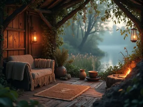 idyllic,seclude,coziness,nook,summer cottage,idyll,wishing well,campfire,cottage,serene,warm and cozy,evening atmosphere,coziest,ambience,cabin,hideaway,enb,small cabin,warmth,hideout,Photography,General,Realistic