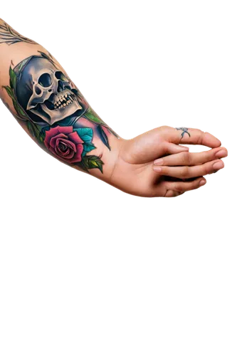 skeleton hand,forearm,sleeve,arm,skull and cross bones,scull,skull and crossbones,skulls and,artistic hand,skulls bones,tattoos,on the arm,tattoo artist,skull allover,calavera,skulls,hand,tattoo,musician hands,hand digital painting,Illustration,Black and White,Black and White 18