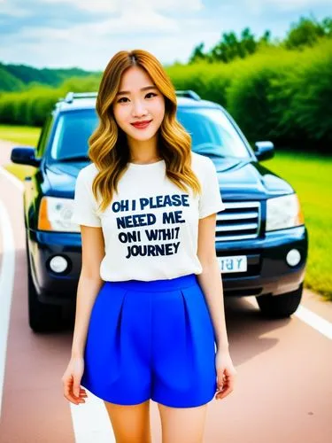 Oh please, I need you to take me with you on your great journey!,a woman is standing next to a suv,hyoty,omo,esna,mt seolark,miyoung,taameri