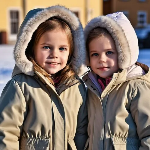 snowsuits,parkas,little girls,little angels,eskimos,nieces,Photography,General,Realistic