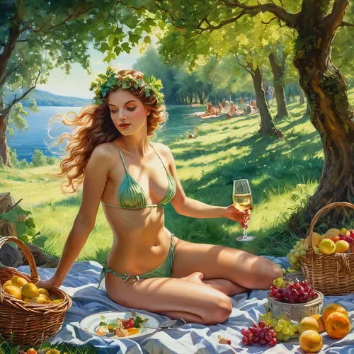 woman eating apple,poison ivy,grape harvest,picnic,idyllic,fruit basket,picnic basket,summer fruit,sangria,heineken1,basket of apples,fantasy picture,girl in the garden,basket of fruit,green apples,hula,wine harvest,summer still-life,garden of eden,fresh fruit,Photography,General,Fantasy