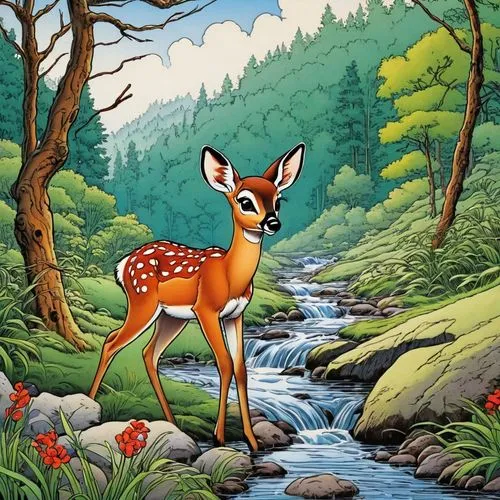 deer illustration,bambi,fawn,beulah,dotted deer,european deer,pere davids deer,deer drawing,deer in tears,deer,huemul,red-necked buck,male deer,white-tailed deer,spotted deer,venado,faune,fawns,young deer,chital,Illustration,Black and White,Black and White 06