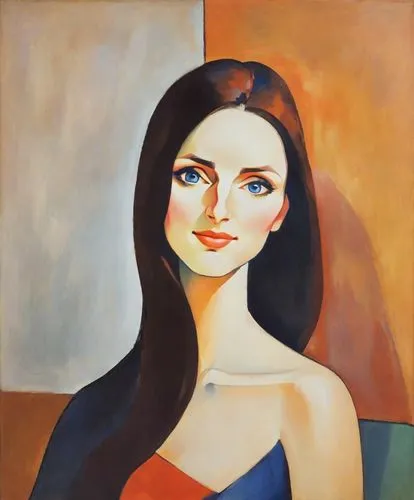 (portrait in the style of Fauvism: 1.5)+++, (Amedeo Modigliani's painting style: 1.4)+++, simplification of details and shadows due to color spots and contrasting outline, Fauvism, simplification of t