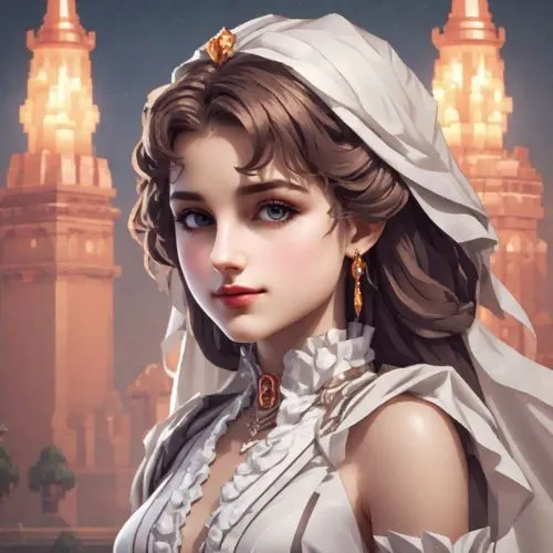 principessa,bridal,victorian lady,noblewoman,amuria,esmeralda,Digital Art,Pixel