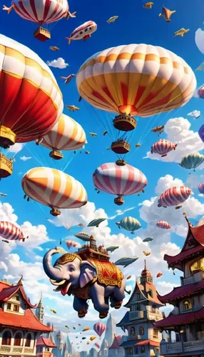 airships,flying seeds,pallonji,flying noodles,cartoon video game background,skycycle,parachuting,imaginationland,imaginasian,flying carpet,mid-autumn festival,skyship,parachutes,airship,skycar,flying 