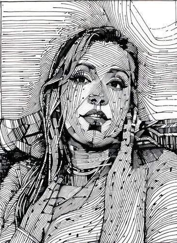 comic halftone woman,comic halftone,mono-line line art,mono line art,halftone,digital drawing,digital illustration,halftone background,angel line art,color halftone effect,arrow line art,wireframe gra