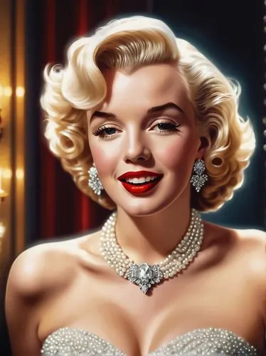 marylyn monroe - female,marylin monroe,marilyn,merilyn monroe,doris day,gena rolands-hollywood,pearl necklace,jane russell-female,mamie van doren,vintage makeup,pearl necklaces,ann margarett-hollywood,retro 1950's clip art,pin up christmas girl,rhinestones,pin ups,valentine day's pin up,vintage woman,blonde woman,pin up,Illustration,Realistic Fantasy,Realistic Fantasy 11