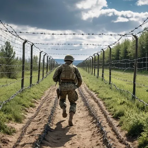 military exercise barbelé, un militaire qui passe en dessous,barbed wire,ribbon barbed wire,lost in war,spangdahlem,wire fence,soldaten,forscom,demilitarization,demilitarized,usfk,warfighters,panzertr