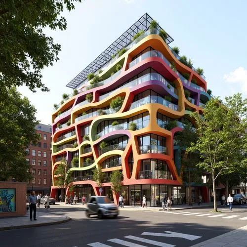 colorful facade,mvrdv,rigshospitalet,hotel w barcelona,nanterre,europan,reclad,multistoreyed,cubic house,seidler,medibank,jussieu,colombes,bouygues,rmit,inmobiliaria,mipim,apartment block,arkitekter,building honeycomb