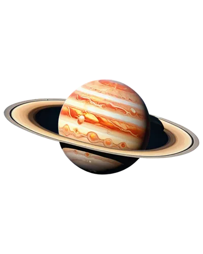 Jupiter planet, gas giant, stormy eye, Great Red Spot, banded pattern, cloudy atmosphere, distant moons, Io Europa Ganymede Callisto, Saturn-like ring system, celestial body, realistic texture, 3D ren