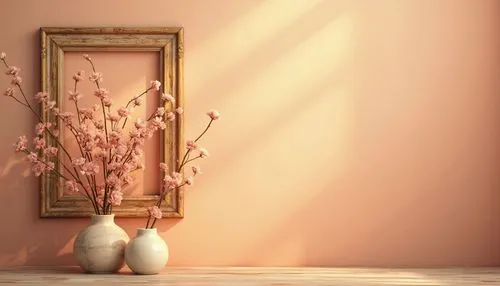 gold-pink earthy colors,frame flora,copper vase,ikebana,flower frame,flower vase,flowers frame,copper frame,floral composition,corner flowers,antique background,japanese floral background,decorative,decorative frame,vase,peony frame,gladioli,translucency,flower frames,floral silhouette frame,Photography,General,Realistic