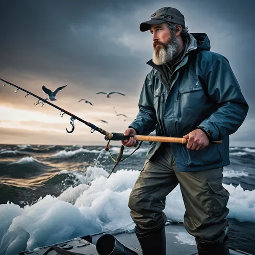 monopod fisherman,seal hunting,big-game fishing,fisherman,fishing classes,surf fishing,fisher,forage fish,version john the fisherman,casting (fishing),ice fishing,commercial fishing,fishing gear,types of fishing,fly fishing,wildlife biologist,angler,fishing equipment,recreational fishing,fishermen,Illustration,American Style,American Style 12