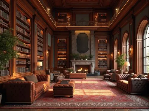 reading room,book wallpaper,bookshelves,bookcases,livingroom,library,old library,living room,book wall,sitting room,study room,bookcase,great room,inglenook,ornate room,fireplace,furnishings,interiors,library book,royal interior,Photography,General,Realistic