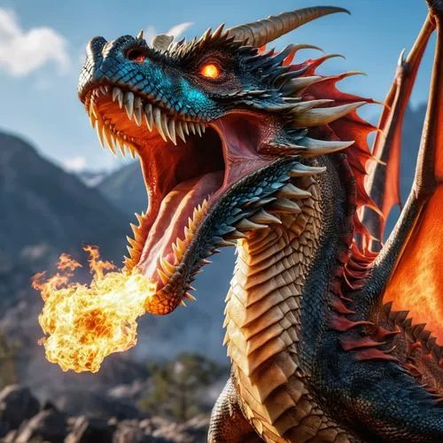 firedrake,fire breathing dragon,dragon fire,dragonfire,darragon,smaug,Photography,General,Realistic