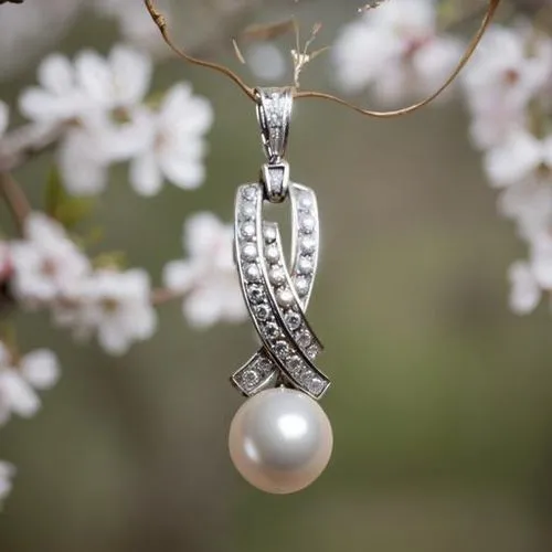 a pearl is being displayed on a nch,christmas jewelry,christmas ball ornament,christmas tree bauble,christmas tree decoration,pine cone ornament,tree decorations