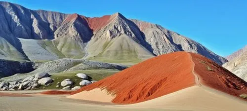 mountains and sand dunes with a very bright sky,namib,danxia,colorado sand dunes,namib desert,sossusvlei,argentina desert,Photography,General,Realistic