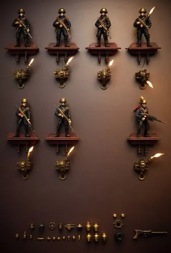 bronze wall,polearms,bronze figures,bollandists,statuettes,infantry,marine corps memorial,armoury,gold wall,regiment,spearmen,halberds,shield infantry,hall of the fallen,pikemen,wall decoration,heiligenkreuz,plaques,crucifixes,regiments,Unique,3D,Toy